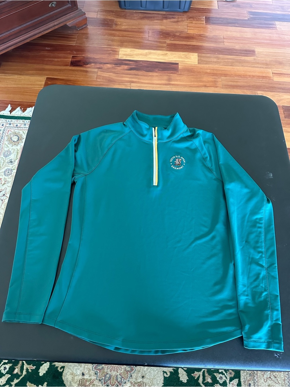 Walter Hagen Men's Teal Green Quarter-Zip Golf Jacket U.S. Open Oakmont Medium